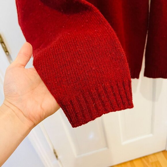 Vintage 90s J CREW Men's Shetland Wool Fisherman Crewneck Sweater Boxy Medium - Picture 11 of 16